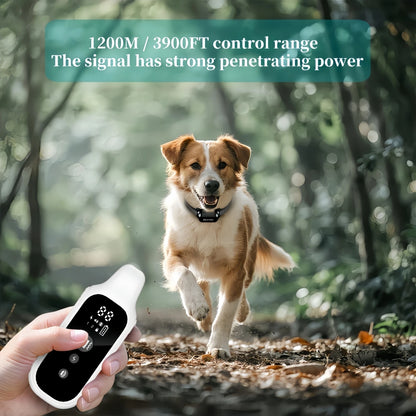 the ULTRACOMMAND DIGITAL TRAINER - 800m Digital Dog Training Collar, Waterproof Rechargeable Remote-Control Pet with LCD Display for All Size Shock Vibration Sound
