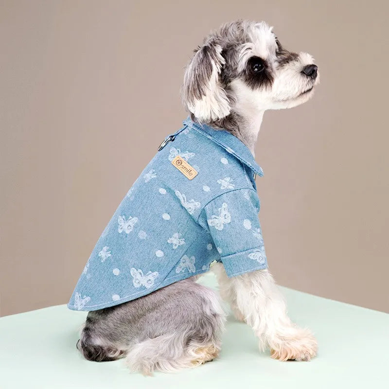 Luxury Dog Clothes Pet Dog Shirt for Small Dogs Spring Warm Puppy Costume Cute Print Cat Shirt Chihuahua Dog Clothes Pet Outfits