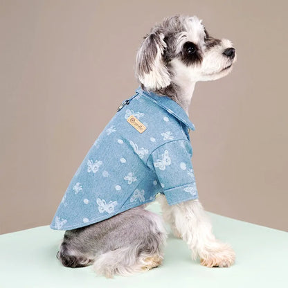 Luxury Dog Clothes Pet Dog Shirt for Small Dogs Spring Warm Puppy Costume Cute Print Cat Shirt Chihuahua Dog Clothes Pet Outfits