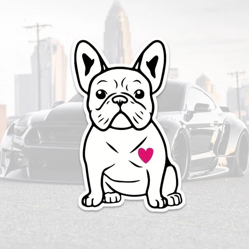 United By Color French Bulldog Sticker Frenchie Car Decal Used For Car, Laptop, Water Bottle, Wall