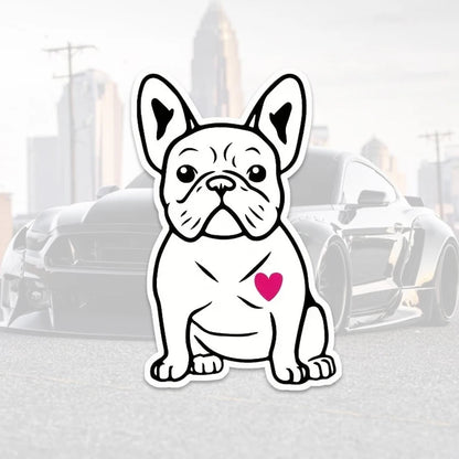 United By Color French Bulldog Sticker Frenchie Car Decal Used For Car, Laptop, Water Bottle, Wall