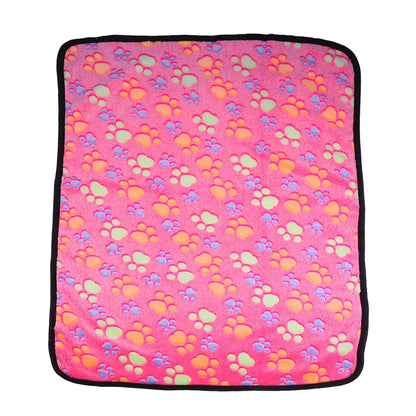 1Pcs Pet Dog Blanket Cushion Small Bone Patterned Lightweight Sleep Mat 60x40cm Print Random Hemming