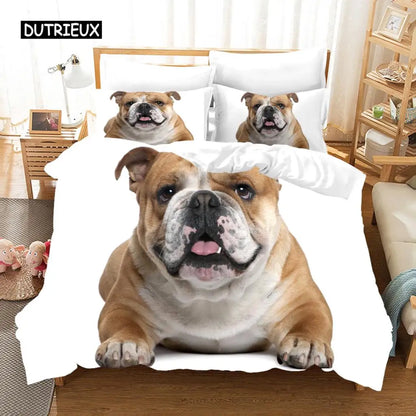 Dog Bedding Set German Shepherd Cute Pet Dog Animal Duvet Cover Sets Bed Linen for Adults Children Dog Lover Gift Bedroom Decor