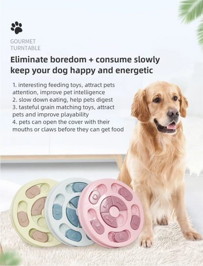 the BRAINBOWL ENRICHMENT PLATE - Pet Toys, Cats and Dogs Relieving Boredom, Feeding Plates, Slow Food Bowls, Interactive Brain Training, Feeding Equipment