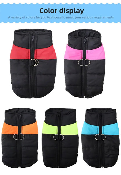 Winter Pet Clothes Warm Big Dog Coat Puppy Clothing Waterproof Vest Jacket For Small Medium Large Dogs Golden Retriever