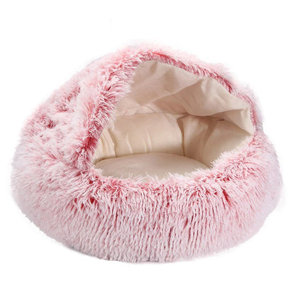 Cat Litter Crystal Plush Dog Kennel Plush Pet Kennel Shipping Deep Sleep Half Pack Warm Vacuum Round