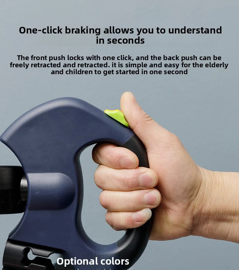 the NO-TANGLE LIGHTPATH LEASH - Premium 3M Retractable Double Dog Leash for Small Dogs, Reflective 360 Swivel No Tangle Walking Pet Lead with LED Lights