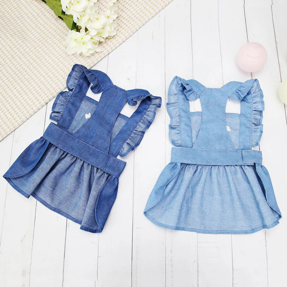 the BEST BABY - Dog Dress Puppy Luxury Skirt, Dog Clothes Princess Dresses, Wedding Evening Dress, Tutu Skirt Denim Skirt, Small Dogs Clothing
