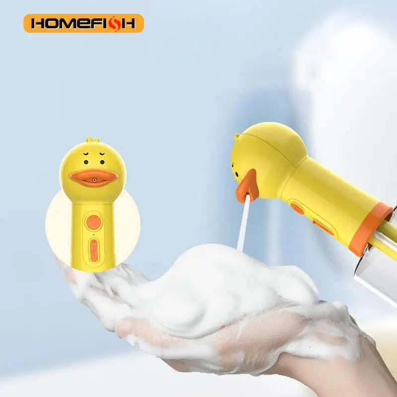 Yellow Duck Pet Cleaning Bathing Electric Foam Machine Usb Charging Automatic Soap Dispenser Foam Machine Pet Accessories
