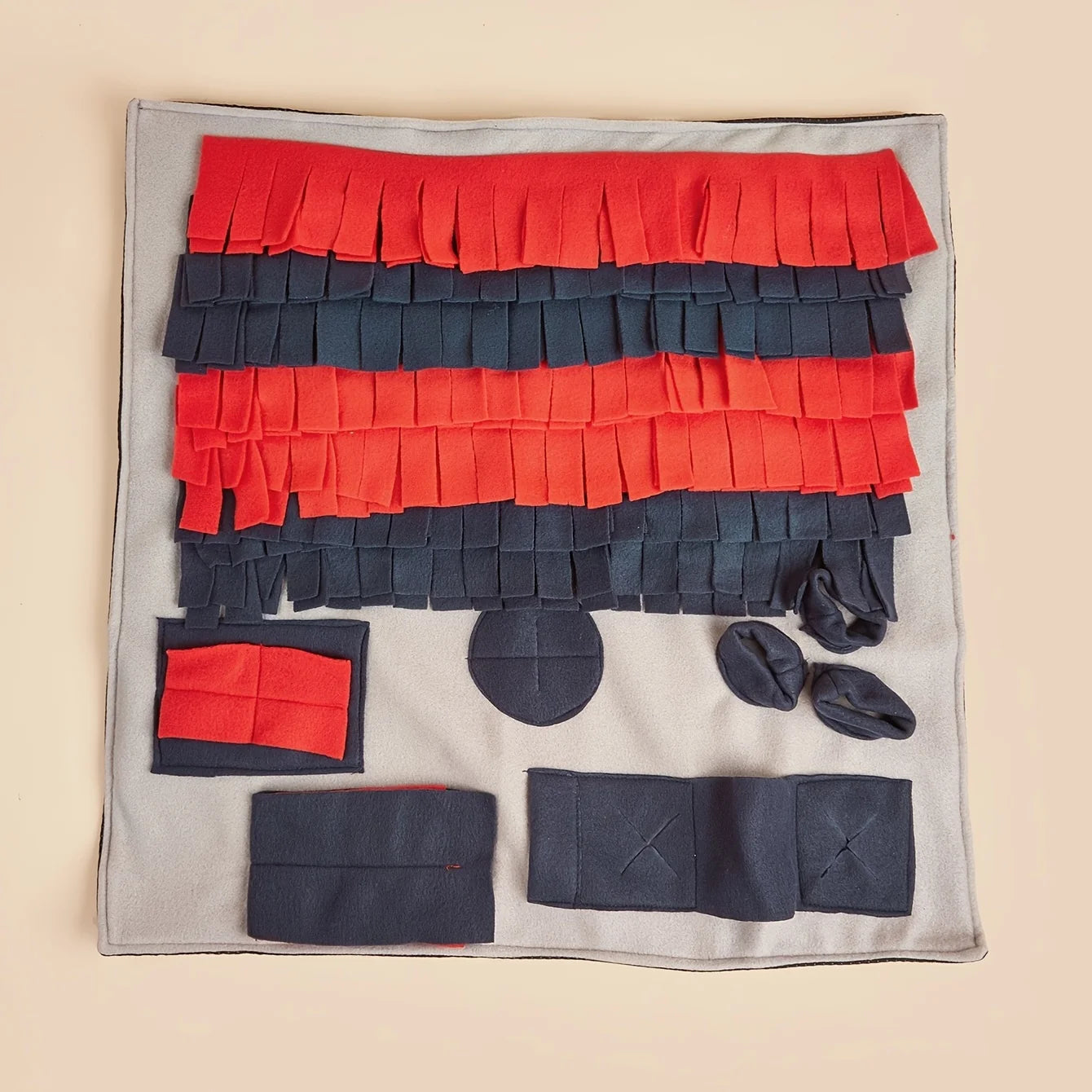 Dog Snuffle Mat for Dogs  Reduces Boredom & Anxiety Slow Eating & Smell Training Dog Brain Stimulating Toys ( Square)