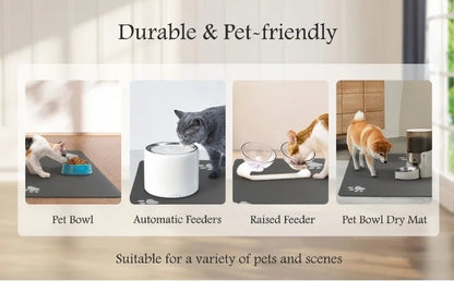 VIKAMA Summer Cartoon Pet Floor Mats Non-Slip Water Absorption Wear-Resistant Leakage Easy To Clean Dog Food Mats Cat Food Mats