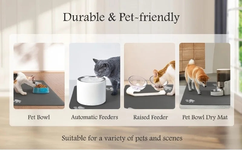 the DOG RUG - Simple Dot Pattern Pet Floor Mats, Waterproof Anti-Urine and Wear-Resistant Pet Placemats, Dog Food Mat/Cat Food Mat