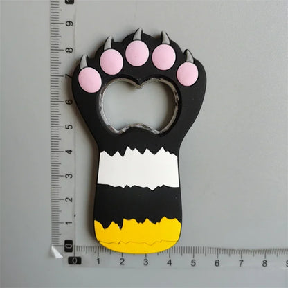 Cartoon Cute Animal Paw Wine Bottle Opener Beer Bottle Opener Cat Magnet Refrigerator Sticker Dog Fridge Magnet Beer Opener