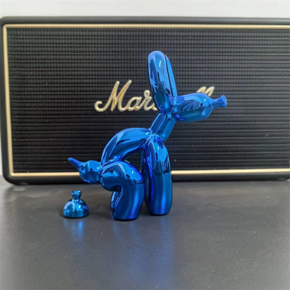 Cute Balloon Dog Puppy Poop Statue Resin Animal Sculpture Home Decor Resin Craft Office Decor