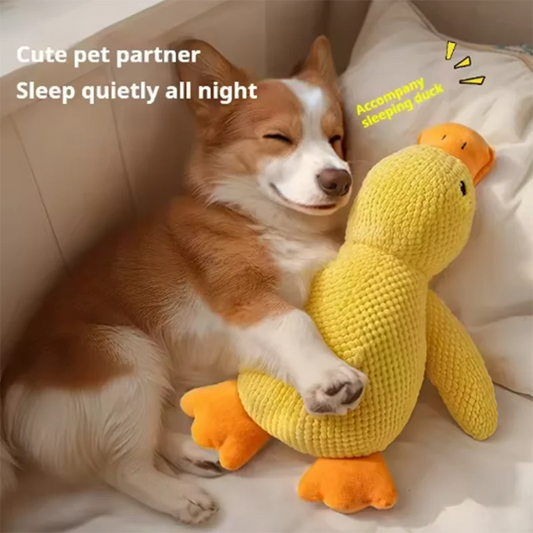 SnuggleDuck Nap Buddy™ | Cute Plush Comfort Toy for Puppies & Small Dogs | Dog Paw Clothing
