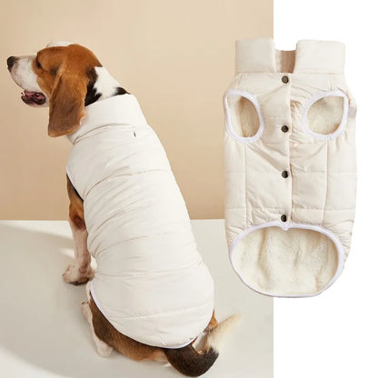 Winter Pet Dog Coat Winter Warmth Clothes Winter Dog Vest With Integrated Keep Warm Fleece Back Zipper For Small Medium Dog