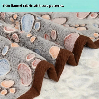 Soft Flannel Fleece Cat Dog Blanket Bed Mats Paw Foot Print Warm Pet Blanket Sleeping Beds Cover Mat For Dogs Cats Pets supplies