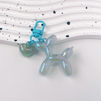 Cute Acrylic Cartoon Balloon Dog Keychains for Women Y2k Bag Pendant Couple Car Key Chains Jewelry Gift Decoration Accessories