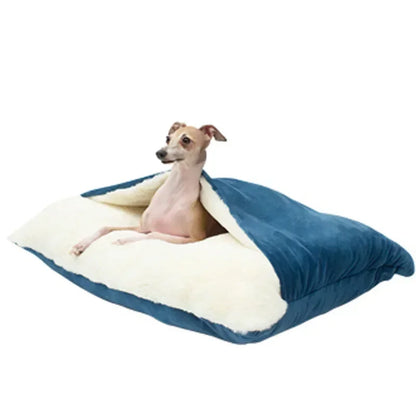 Winter Warm Pet Bed Washable - Bite-Resistant Dogs Kennel Removable Puppy Sofa Cushion Plush Cat Mat for Large Pet Sleeping Bag