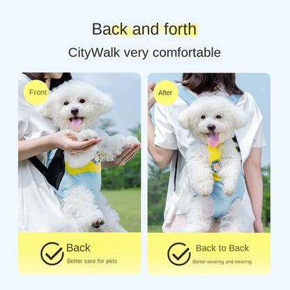Dog Outdoor Portable Backpack Pet Carrying Backpack Breathable Dog Cat Front Chest Backpacks Small Medium Puppy Supplies