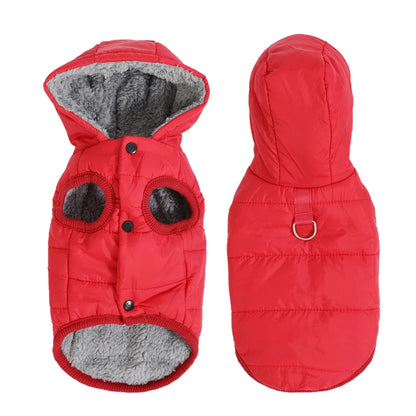 the WARMPAW HOODED FLEECE DOG COAT - Warm Fleece Dog Coat with Hood, Waterproof Winter Pet Puppy Clothes for Small/Medium Dogs/Cats, French Bulldog, Hoodie Costume