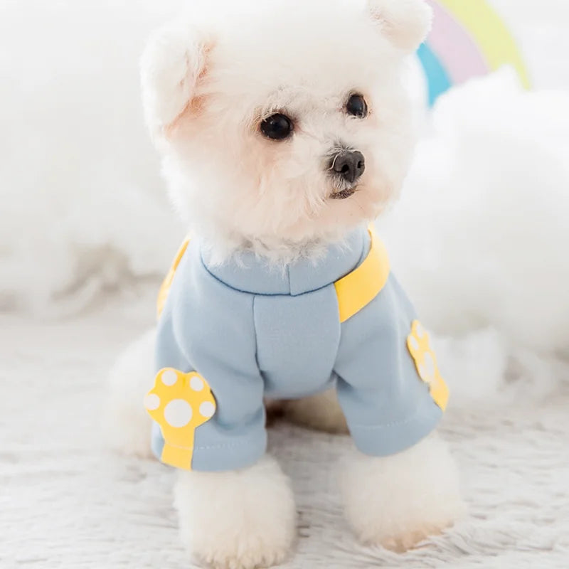 Autumn Winter Pet Dog Warm Clothes Fleece Dog Hoodies Coat with Messenger Bag Chihuahua French Bulldog Pullover Dog Girl Costume