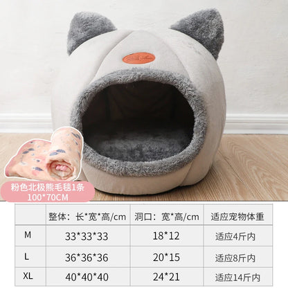 the TEDDY DOGHOUSE - Doghouse, All-Season Universal Dog/Cat House, Closed Pet House, Teddy Doghouse Products, Detachable and Washable