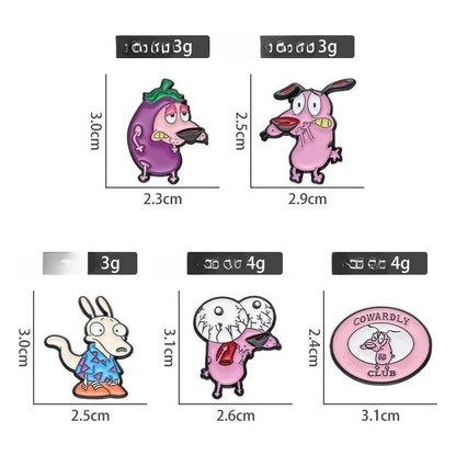 Animal Brooch Cute Cartoon Yellow Dog Metal Badge Small Accessories Wholesale Decorative Brooches Hat Pins for Backpacks Cap Pin