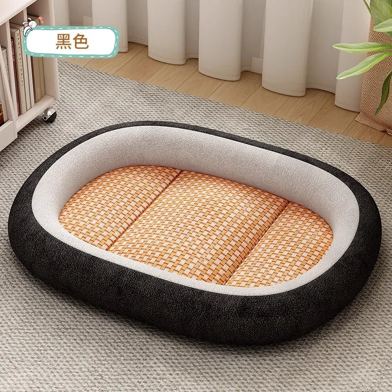 All-weather Small Dog Pet Doghouse for Winter Warmth Thick Cat Bed Dog Mat
