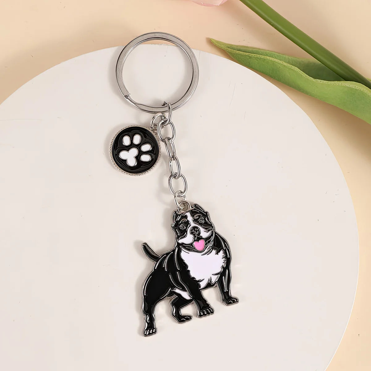 Pet dog car keychain pendant creative metal accessories key ring holiday gifts