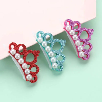 Small Dogs Faux Pearl Crown Shape Bows Hair Clips Bow Cute Head Decoration For Pets Hair Clips Grooming Cat Bow Pet Accessoires