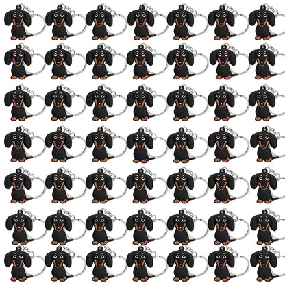 50PCS Cute Animal Keychain knife Ducks Dogs Cats Keyring for Women Men Kids Handbag Cool Car Key Accessories Friends Key Gifts