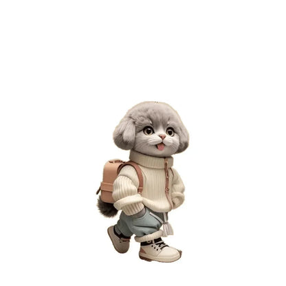 Selling Cute Expressions Yorkshire Terrier 2D Flat Acrylic Pendant Keychain,York Puppy Yorkie Dog Ornament,Decor for Car,Wallet