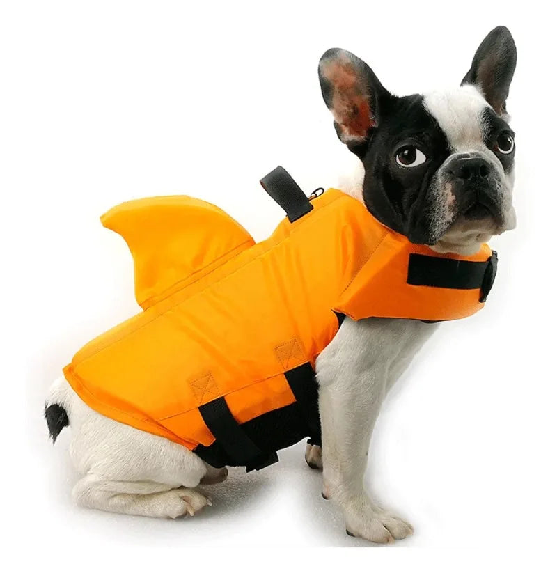 Shark Fin Dog Life Jacket Enhanced Buoyancy Small Dogs Swimming Clothes Safety Vest with Handle for Dogs Surfing