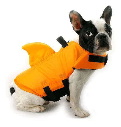 Shark Fin Dog Life Jacket Enhanced Buoyancy Small Dogs Swimming Clothes Safety Vest with Handle for Dogs Surfing