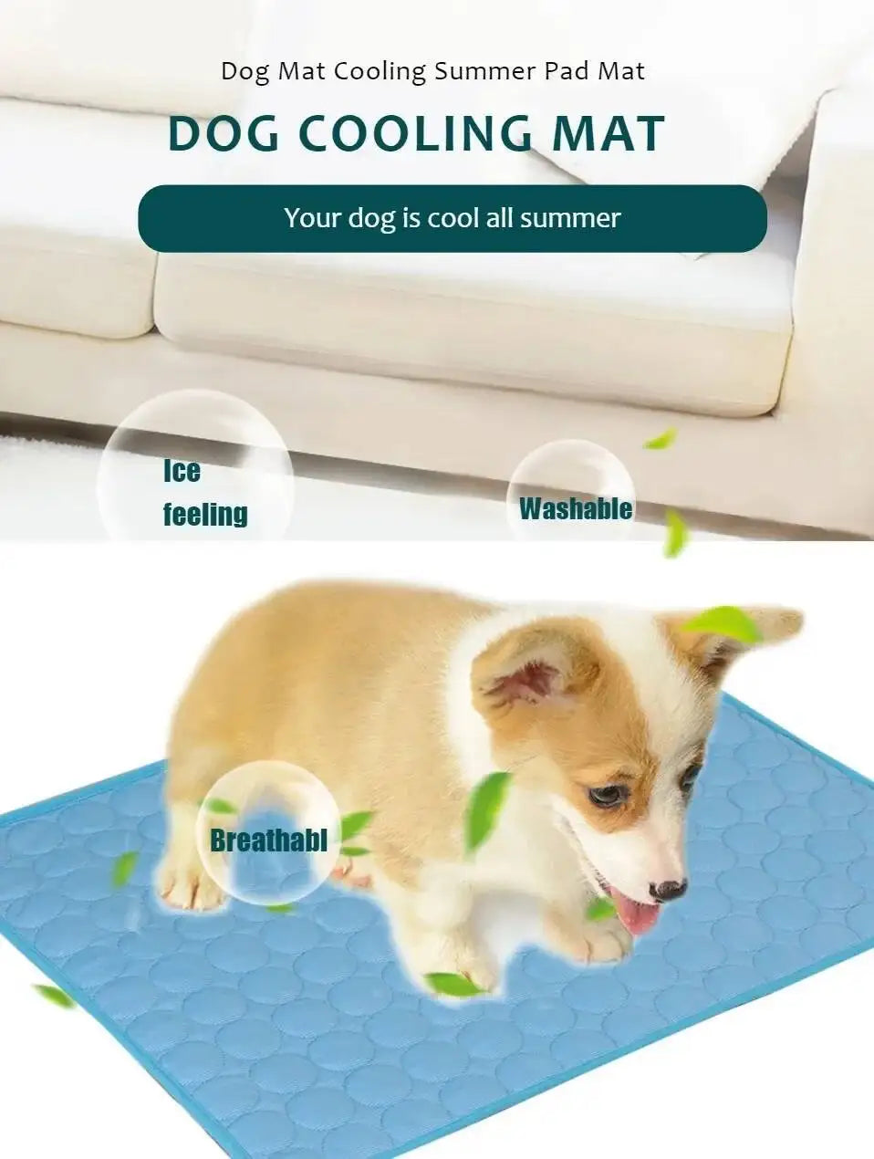 Dog Cooling Mat Summer Cold Bed Extra Large For Small Big Dogs Pet Accessories Cat Durable Sofa Ice Pad Blanket