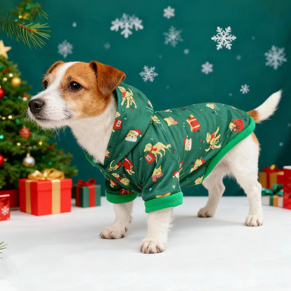 the PAWLIDAY CHEER HOODIE - New Arrival Pet Christmas Hoodie, Dog Holiday Clothes, Festive Pet Apparel