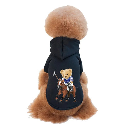 Pet Dog Clothes Autumn Winter Spring Small Medium Puppy Kitten York French Bulldog Luxury Fleece Lining Cat Pet Hoodies Perro