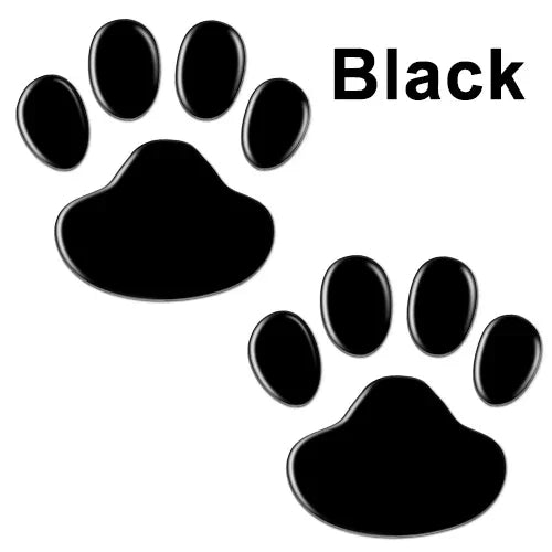 1/2/4Pairs 3D Stickers Paw Animal Dog Cat Cool Design Bear Foot Prints Footprint Decal Car Stickers for Auto Motorcycle
