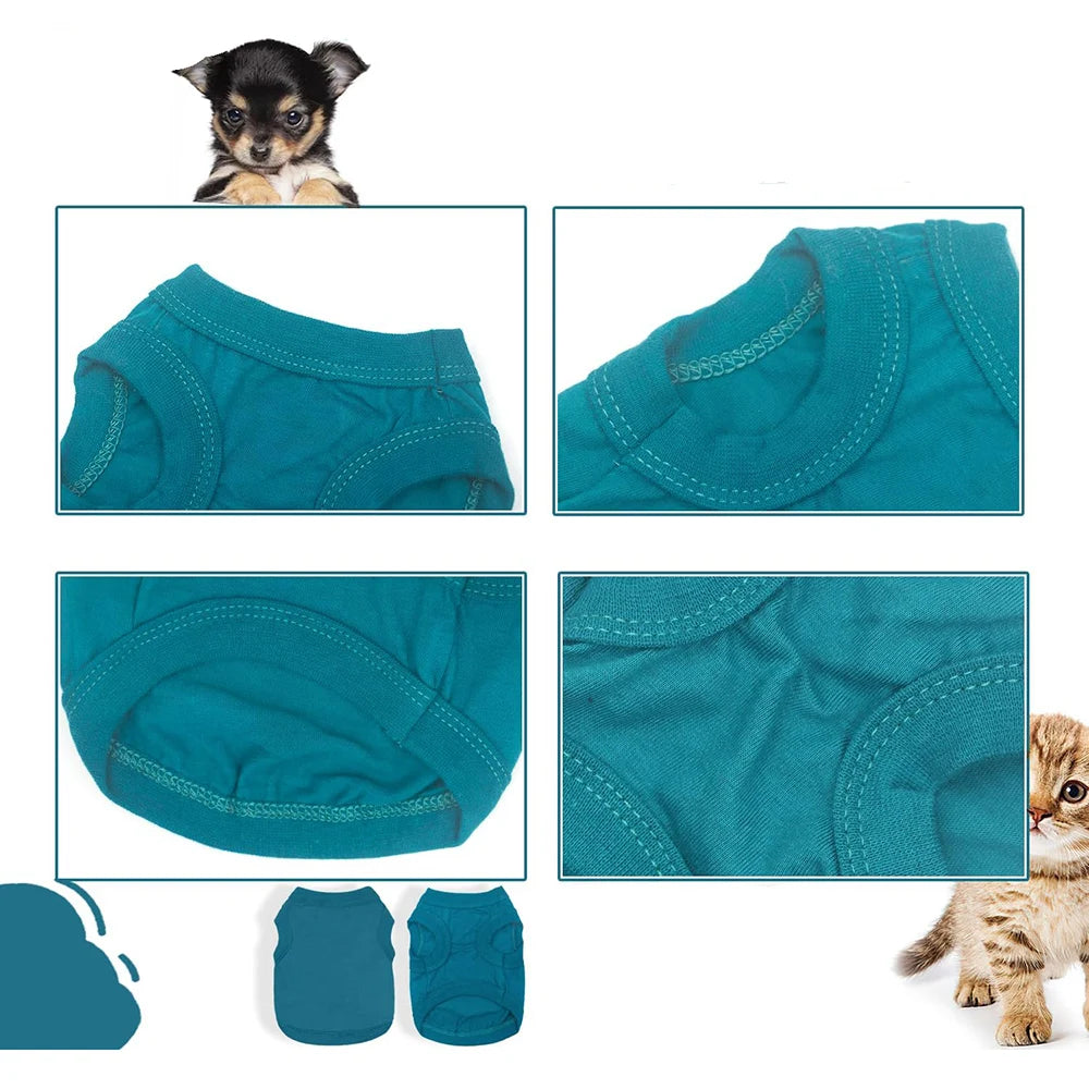 Blank Dog Clothes for Small Dogs, Summer Shirt, Chihuahua Bottoming T Shirts, Breathable Lightweight, Soft Puppy Apparel