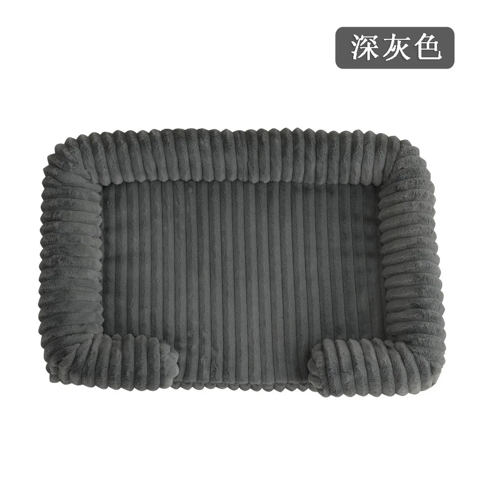 2025 Cross-border new product pet litter winter warm large dog kennel pet mat cat litter dog bed dog mat