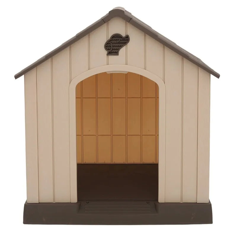 the HAPPY HOME - Kennel Outdoor Medium-Sized Dog Four-Season Universal Cold and Rain-Proof Pet Winter Doghouse, Villa Outdoor House Waterproof