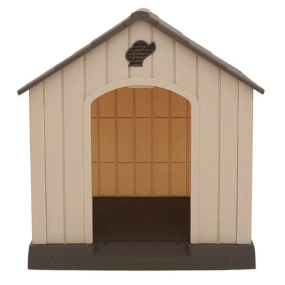 the HAPPY HOME - Kennel Outdoor Medium-Sized Dog Four-Season Universal Cold and Rain-Proof Pet Winter Doghouse, Villa Outdoor House Waterproof