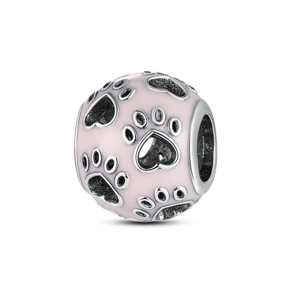 Dog Pet Charms 925 Silver Doggy Paw French Bulldog Bones Beads fit Original Bracelet DIY Fine Jewelry