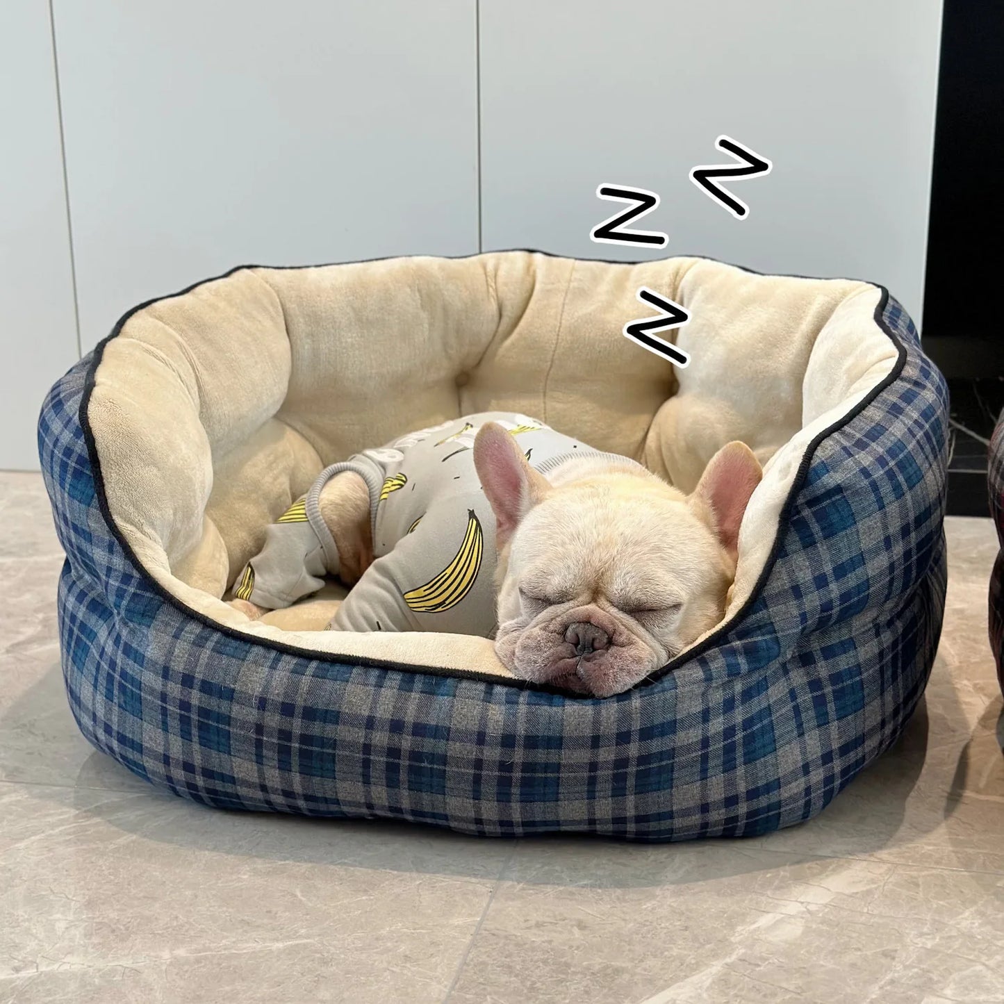 Deep Sleep Dog House High Back Warm Donut Bed for Small Medium Dogs Thick Plush Winter Bed for Teddy French Bulldog Puppies Cats