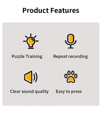 Pet Communication Button Dog Toys Recordable Pet Speaking Training Dog Talking Button Cute Claw Print Pattern Dog Accessories