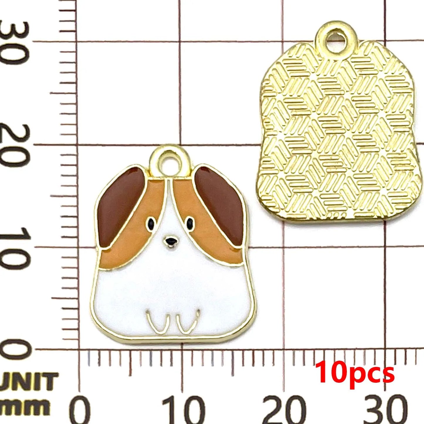 10/12pcs Enamel Cute Cartoon Dog Charms Alloy Animal Pendants for DIY Bracelet Necklace Earrings Jewelry Making Accessories