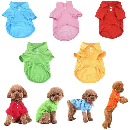 the CANDYPAW COOL TEE - Summer Pet Vest, 6 Candy Color Shirts, Puppy Breathable Solid Polo-Shirts, Chihuahua/Yorkie Fashion Vests, Dog Costume, Pet Clothing