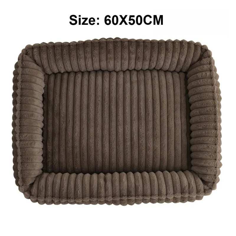 Pet Cat Dog Bed Square Plush Cat Mat Pet Cushion Winter Thickened Orthopedic Pet Mat Soft And Comfortable Cat Bed Pets Supplies