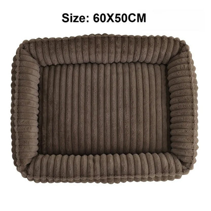 Pet Cat Dog Bed Square Plush Cat Mat Pet Cushion Winter Thickened Orthopedic Pet Mat Soft And Comfortable Cat Bed Pets Supplies